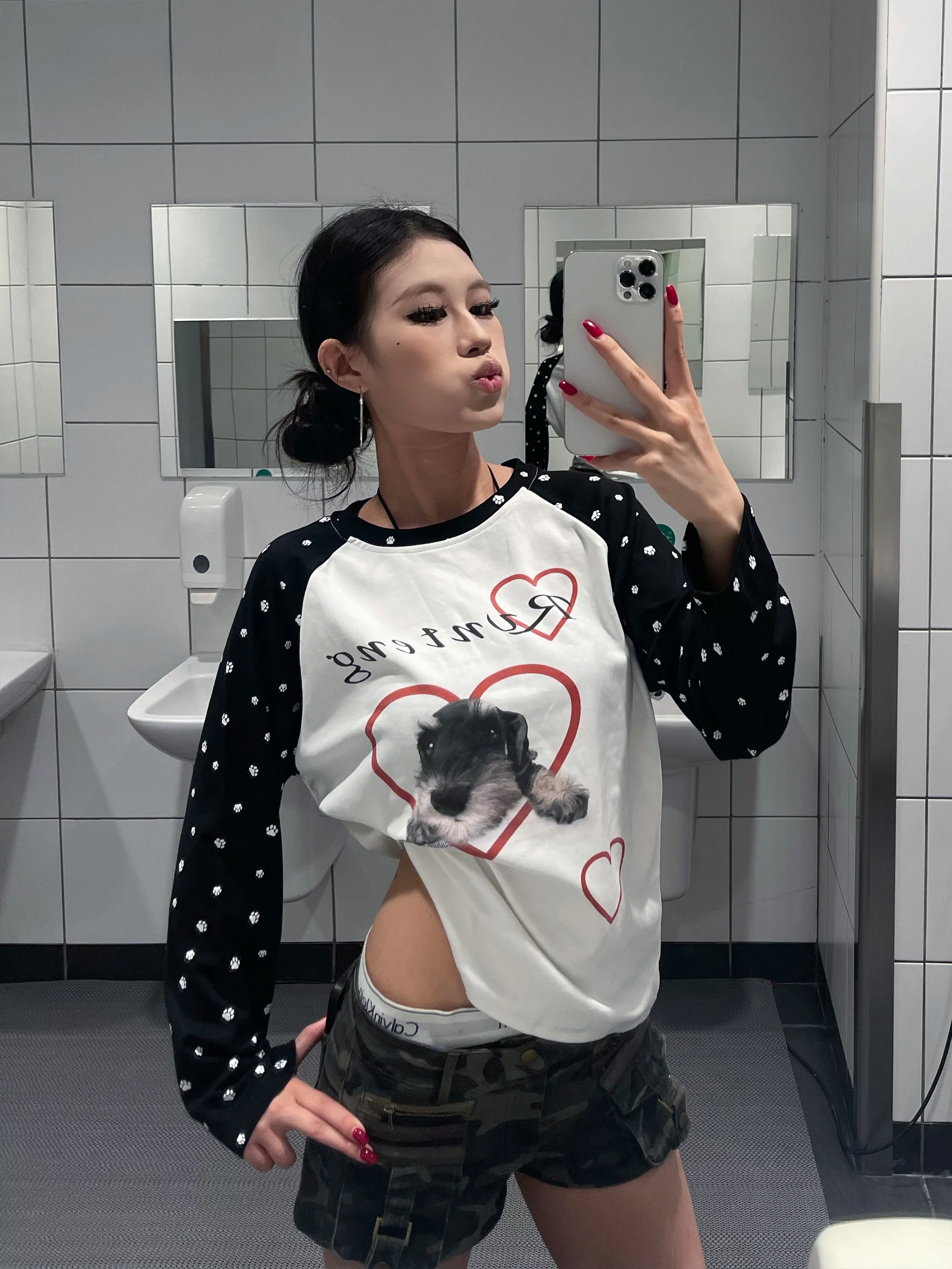 

Американская ретро-футболка с длинным рукавом для женщин, осенняя, с цветовыми блоками, облегающая, универсальная, базовая модель