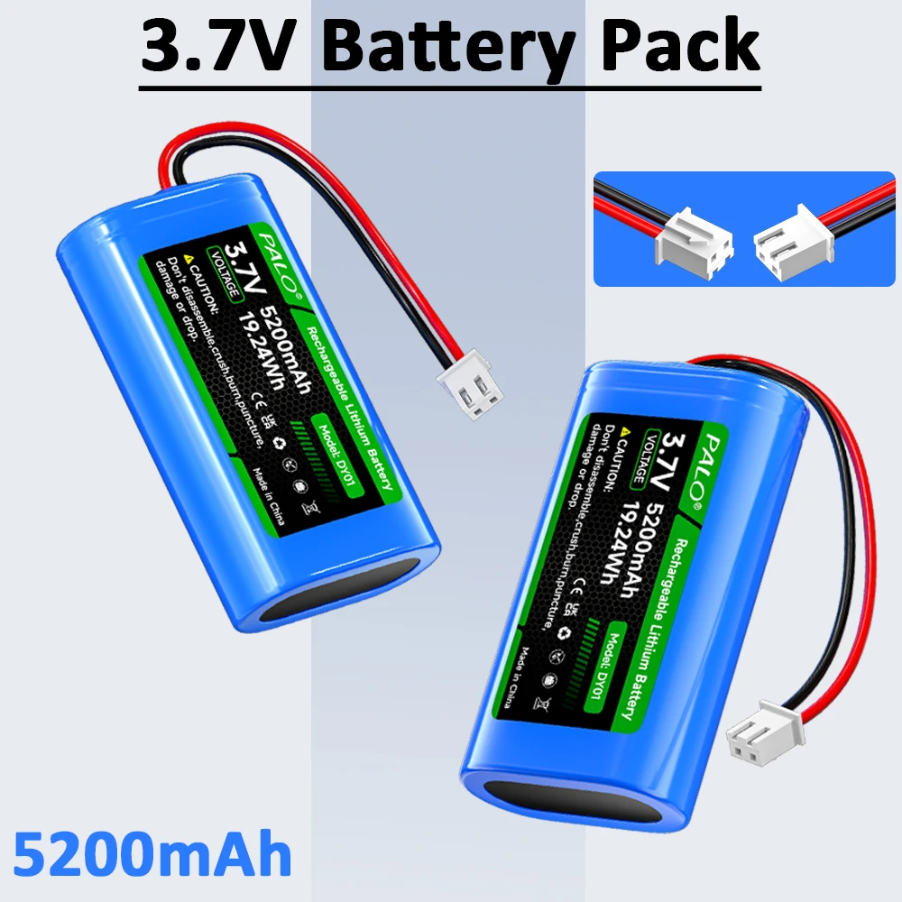 

3.7V Lithium Battery Pack 5200mAh replacement batteries for GPS,intercom,RC car,vehicle trip data recorder,bluetooth speaker