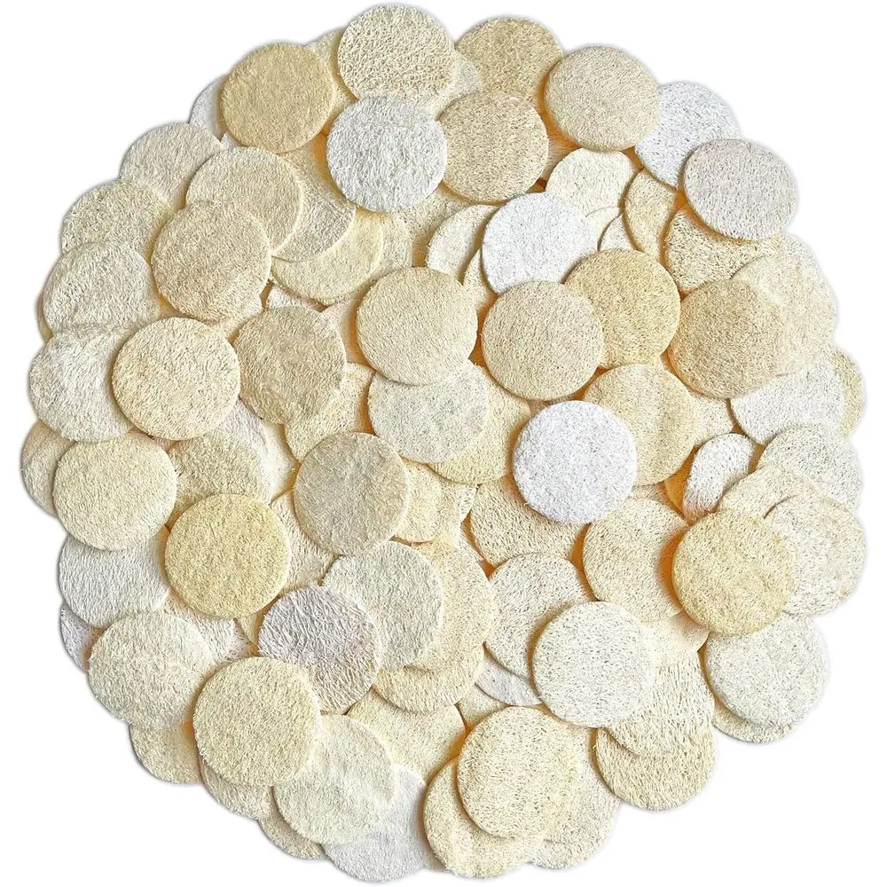 

Natural Exfoliating Sponges - 108 Pack Facial & Body Scrub Pads for Bath, Shower, and Spa - Unisex Skin Cleansing