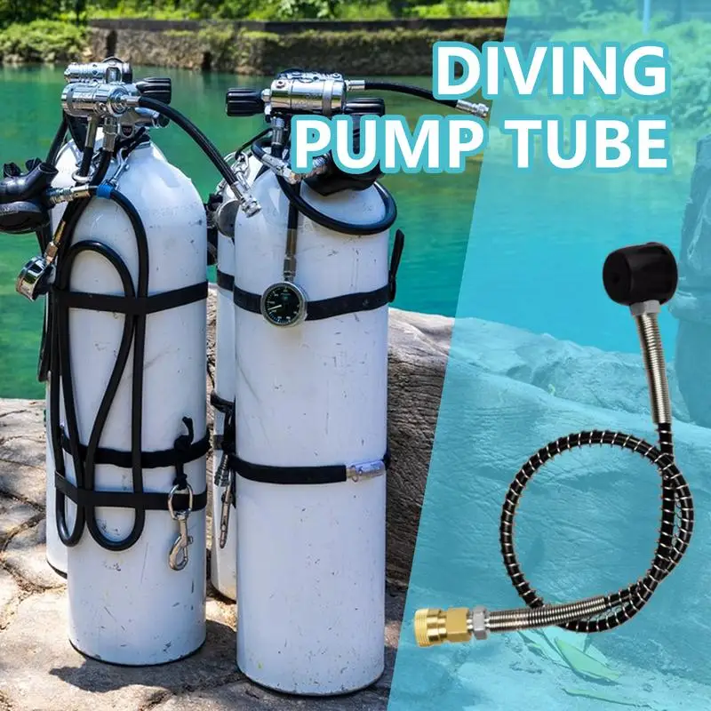 Pump Hose For Diving Snorkeling Pump Tube Convenient Tank Hose Breathing Training Scuba Diving Pump Extension Hose For