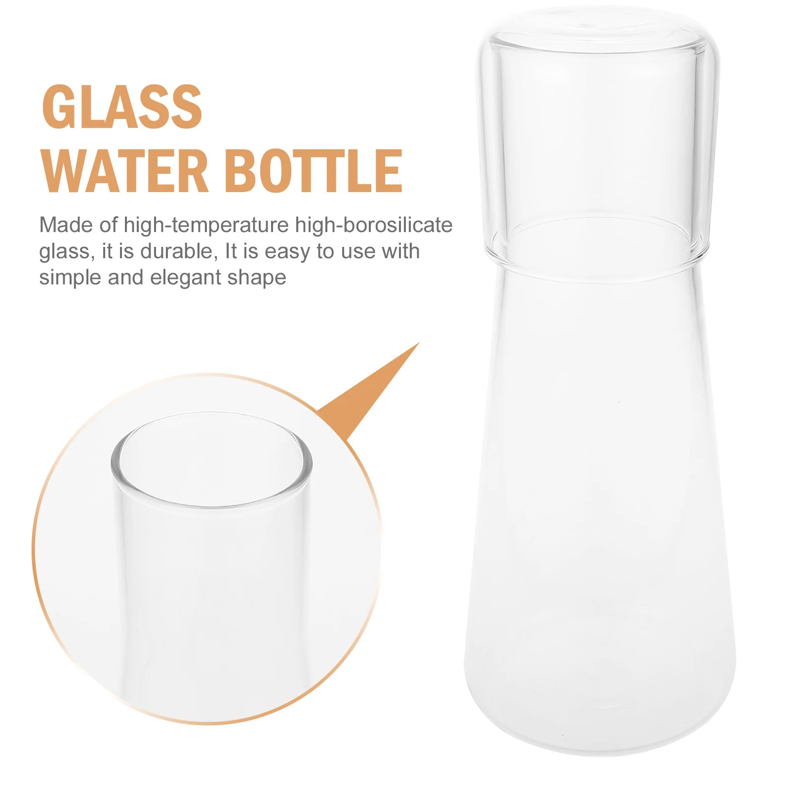 

1Set Glass Water Kettle Thickened Cold Water Jug Large Capacity for Beverage Serving Beverage Holder Thickened Carafe