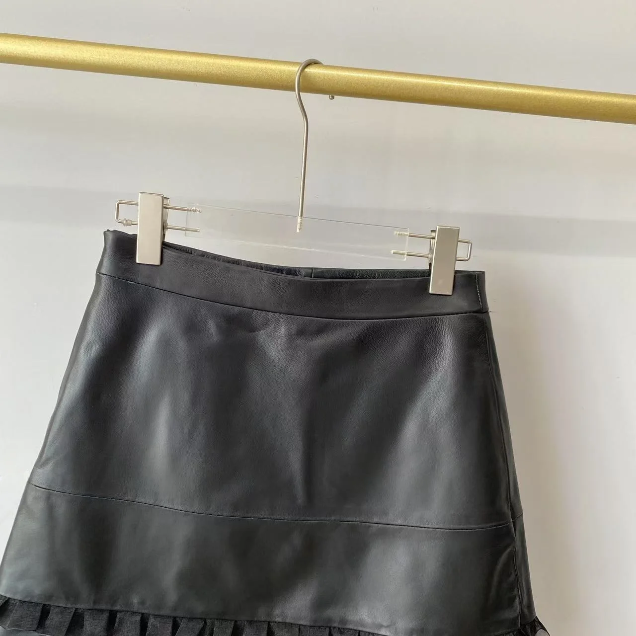 Herfst 2025 Nieuwe Sle Echte Eepskin Dames A-lijn Rok Faionable Veelzijdige One-Step Rokken Hoge Taille Ontwerp Casua...