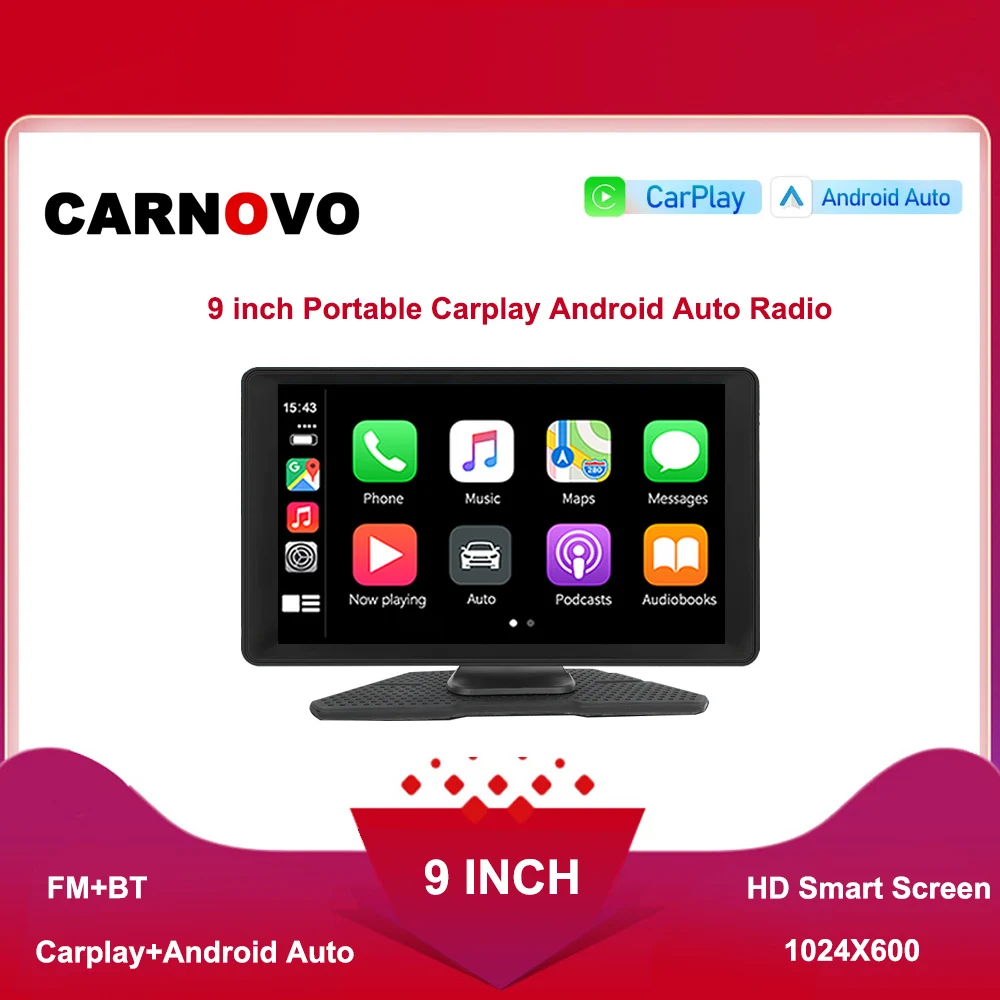 

9inch Wireless Automotive Multimedia Radio Player Wireless Carplay Android Auto Car Radio Touch Screen BT AUX Smart Car Systems