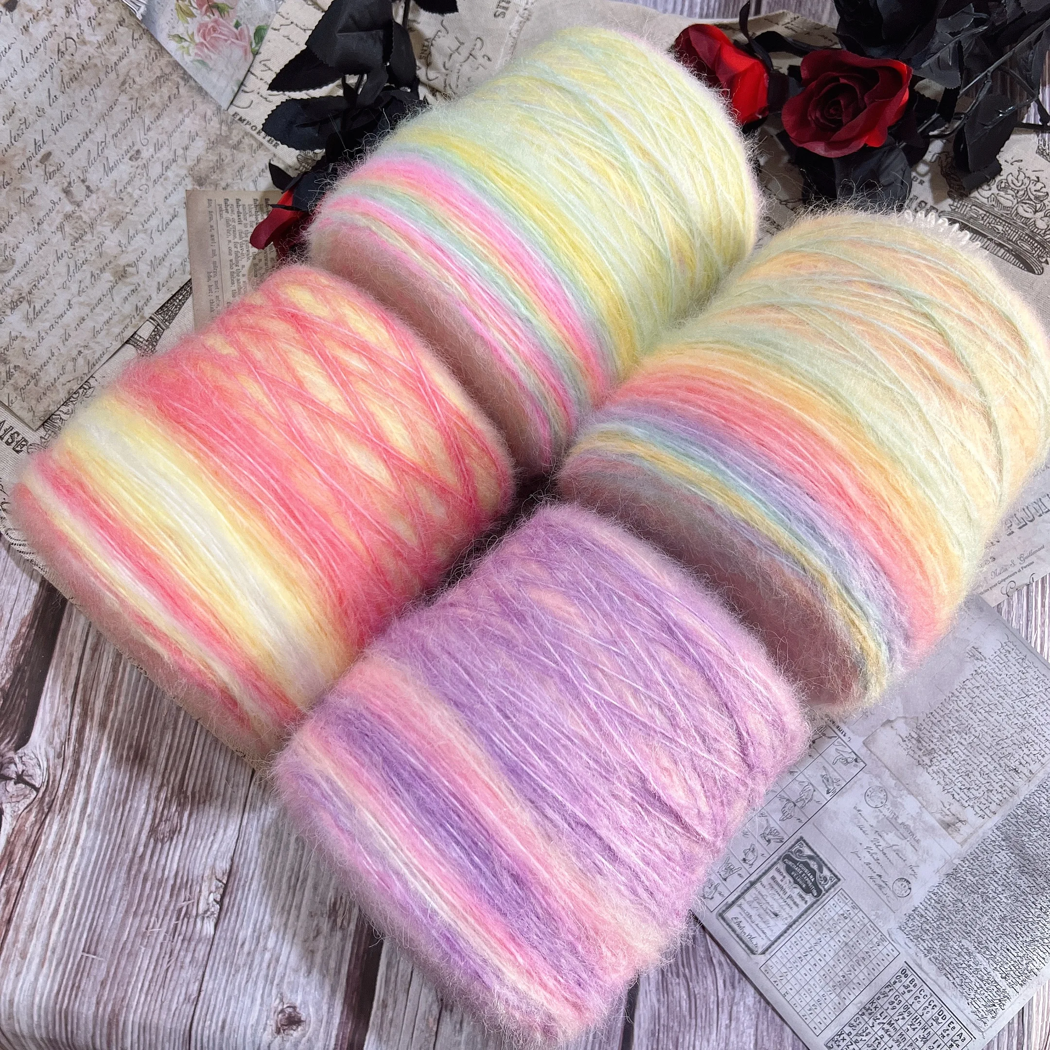 Fairy Beautiful Gradient Long Segment Dyeing Cake Spray Wool 33 Stitches Scarf Sweater Shoulder Shawl Knitting Yarn Material