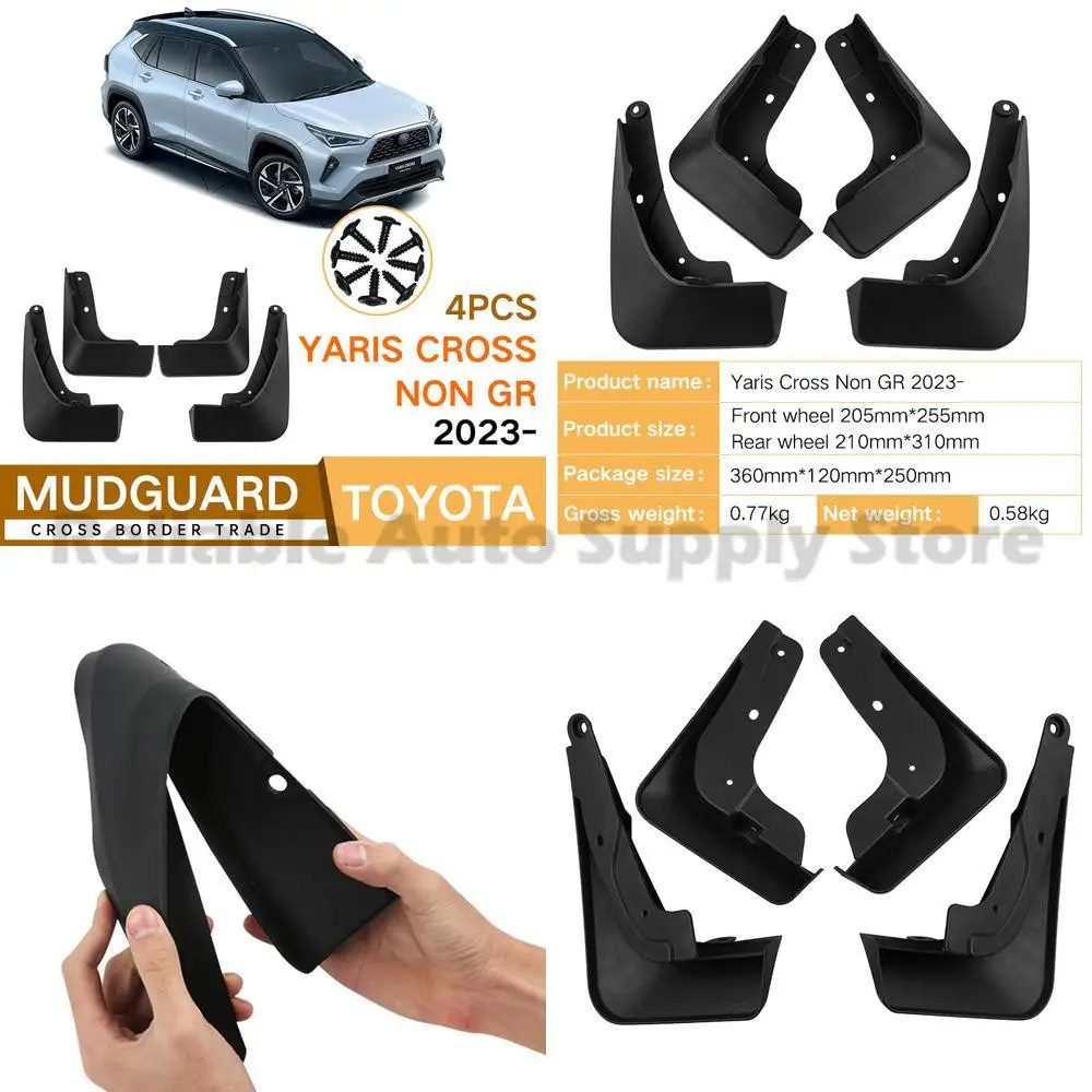 

For Toyota Yaris Cross Non GR 2023-2025 Mud Flaps Rubber Car Stylish Durable Protection Premium Quality Fit
