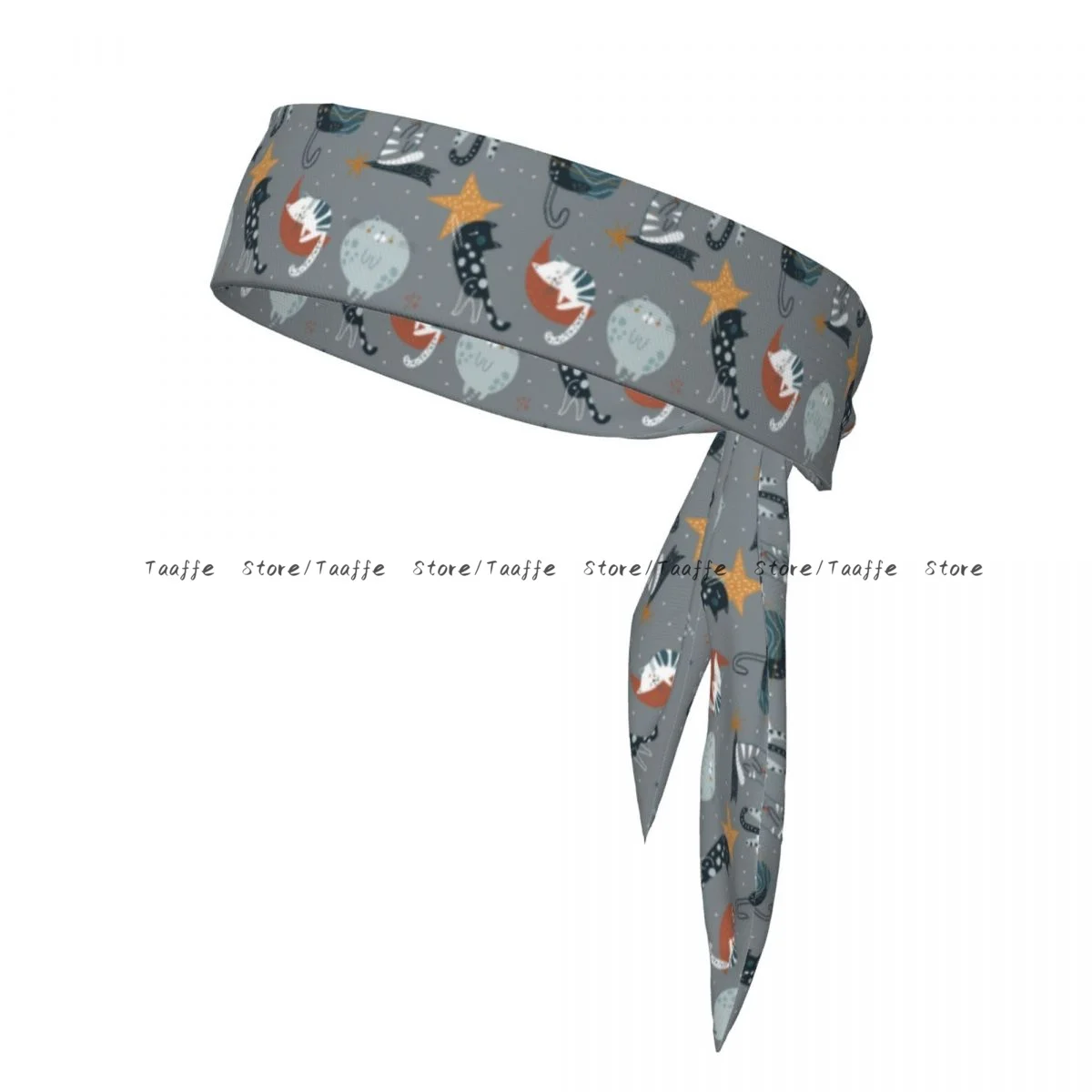 

Sweatband Bandanas Funny Cats In Space Hairband Head Tie Sports Headband Hair Accessories