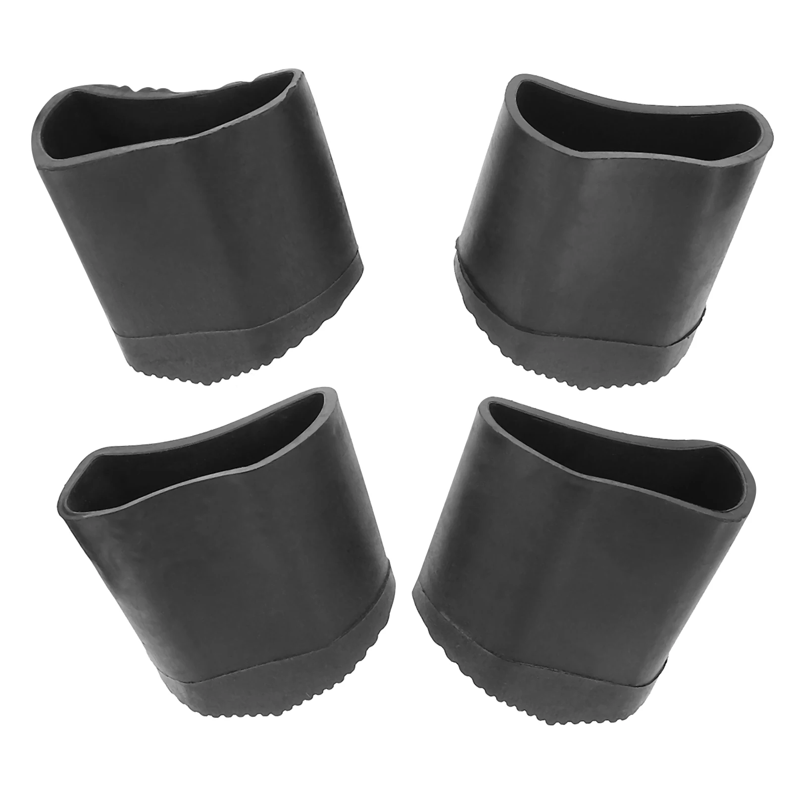 

4PCS Ladder Feet Covers 25x43 Black Silicone Pads Carpets Tiles Floors Extension Foot Protectors Anti Slip Durable Mats