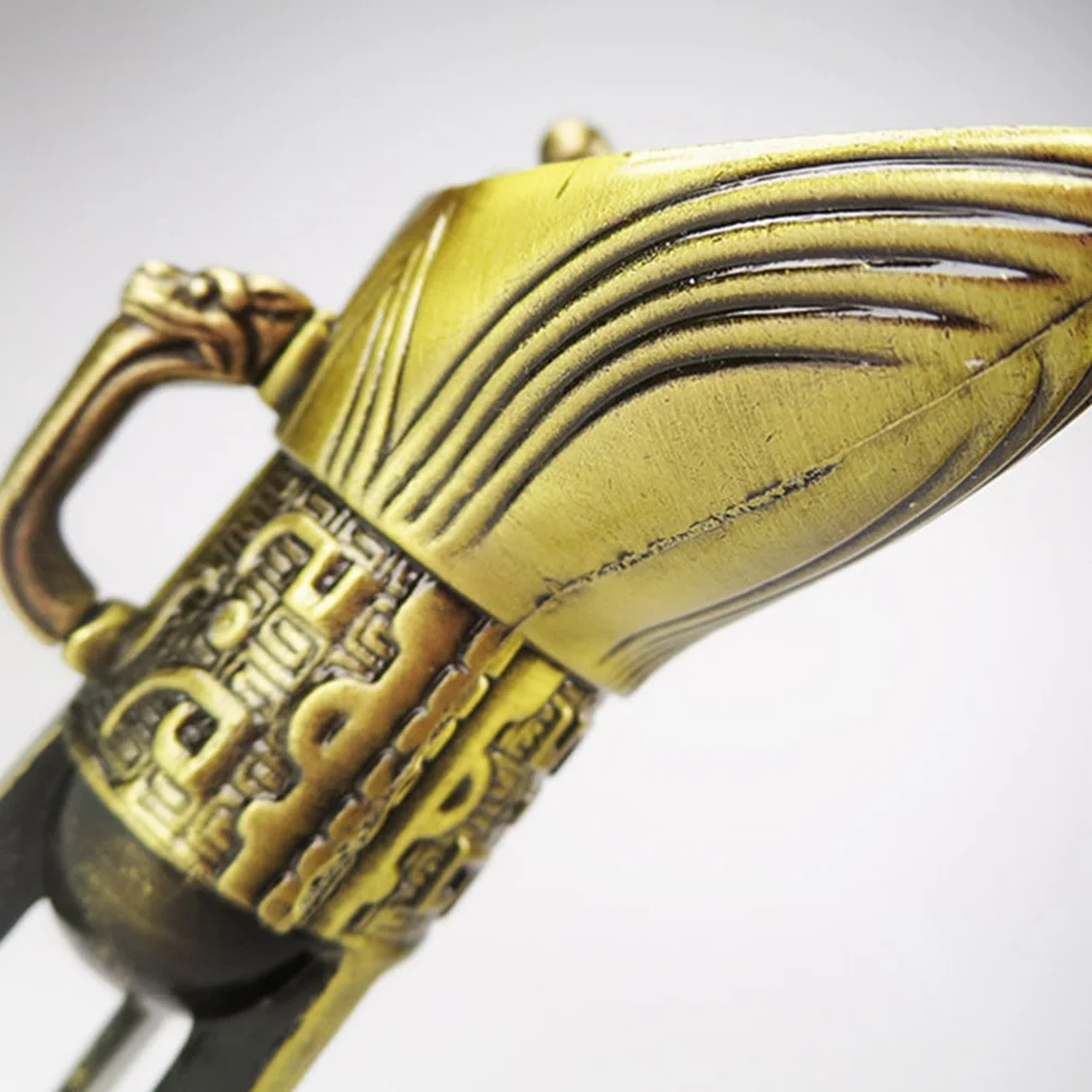 

2Pcs Chinese Cup Handmade Bronze Decorative Artifact with Traditional Carving for Home Office Party Decoration