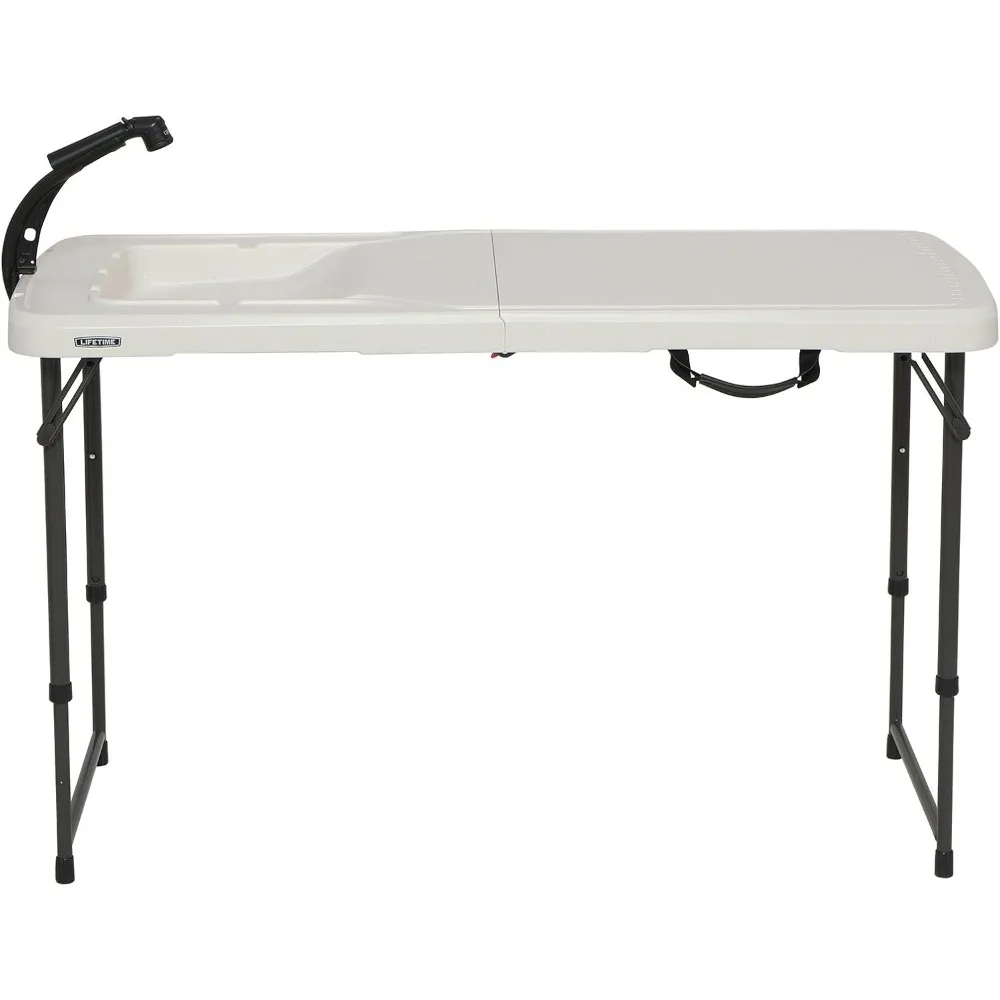 

4 Foot Folding Fish Fillet Cleaning Table with Sink - for Camping, Picnic, Garden, Outdoors