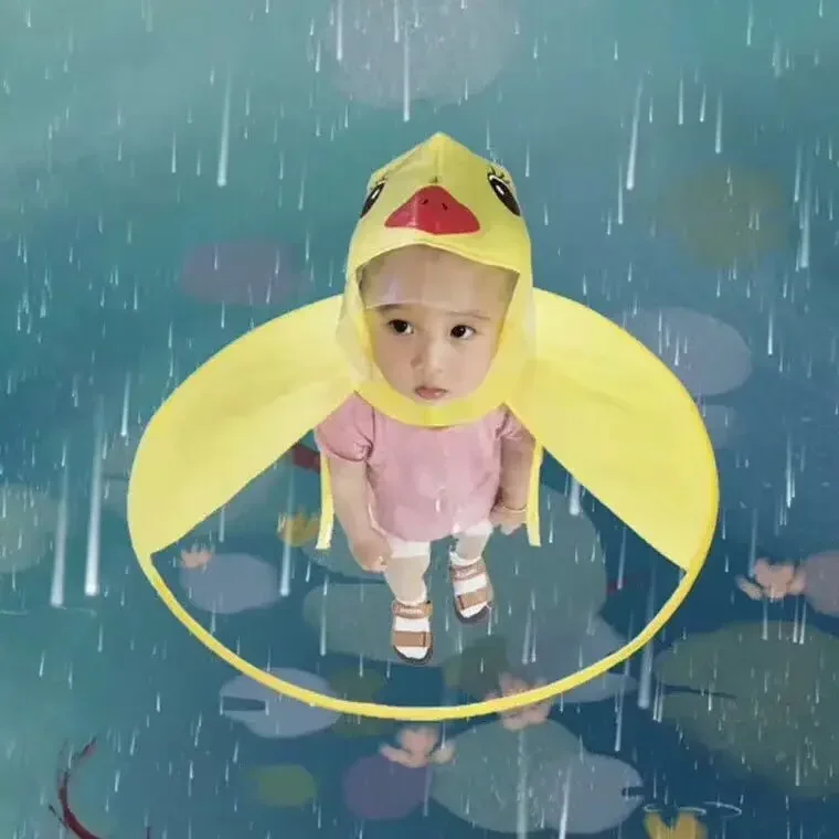 

Children's Raincoat Cartoon Baby Umbrella Children's Rain Shoes Set Poncho One-piece Student Girl Umbrella