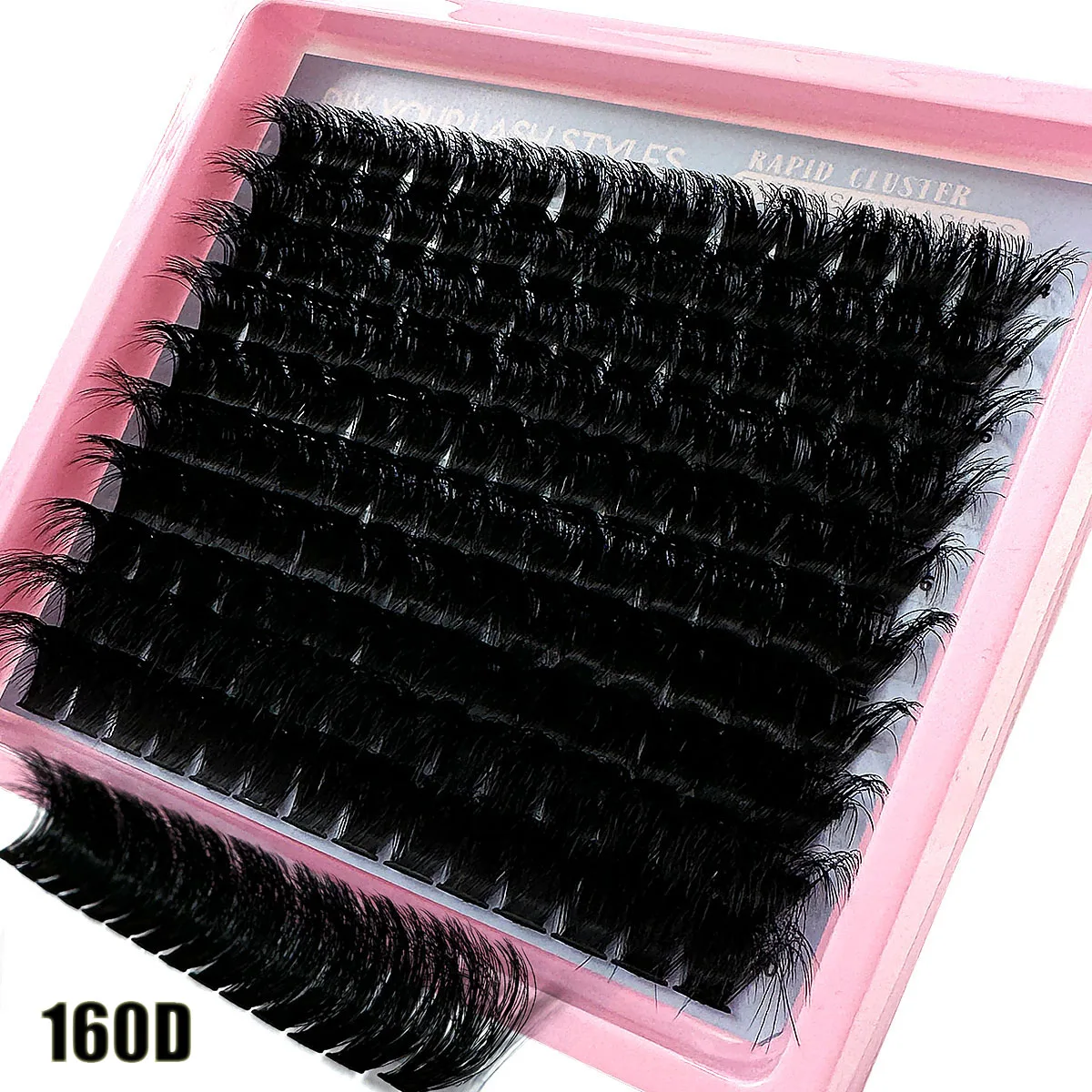 60D-200D 플러피 DIY 클러스터 속눈썹 - 14-20mm 혼합 길이 속눈썹 연장 0.07mm 러시안 D 컬 재사용 가능 드라마틱 속눈썹