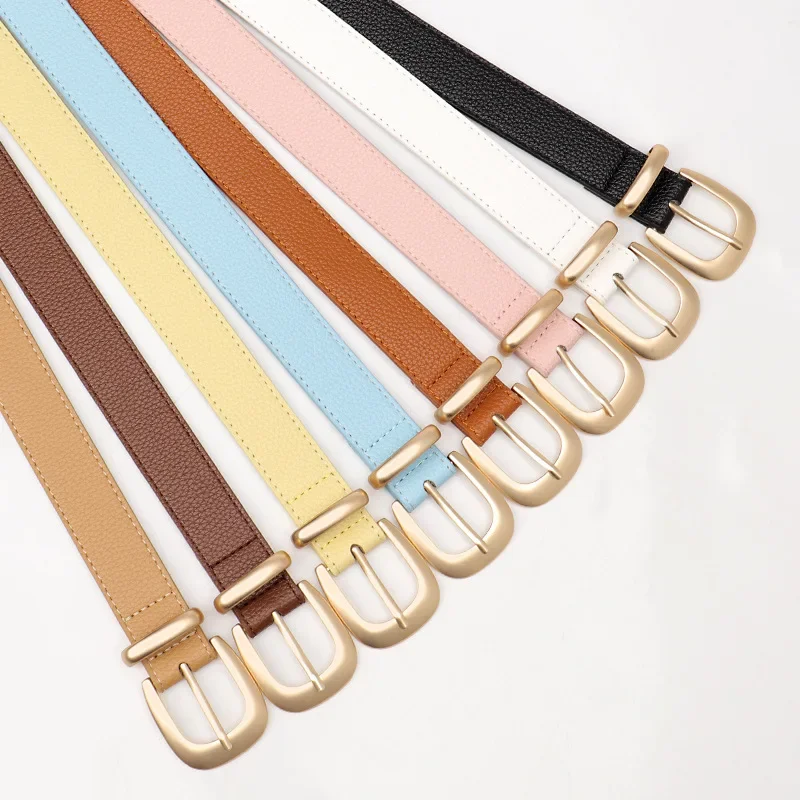 New Fashion Ins Style Belt Women's, Versatile Commuter Pin Buckle Women's Belt Simple Korean Version Decorative Belt