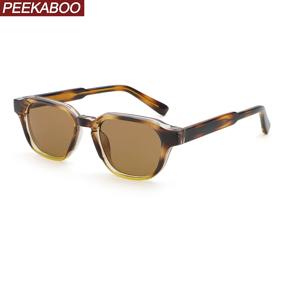 

Peekaboo uv400 square frame sunglasses for men CP acetate fashion sun glasses for women male leopard brown black 2024 unisex