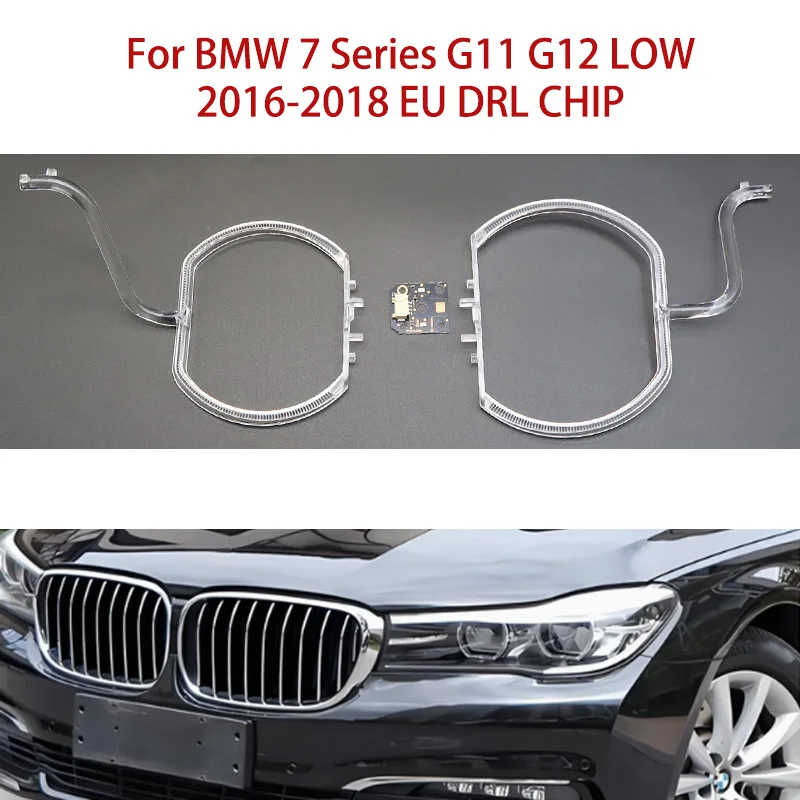

Белая диафрагма автомобильной фары DRL CHIP Conduit Strip Angel Eye Chip для BMW 7 серии G11 G12 2016-2018 LOW EU Балластный сигнал поворота