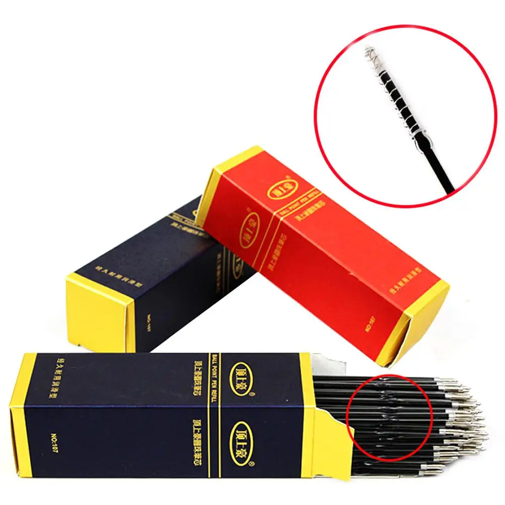 100pcs Pen Refills 0.7mm Nibs Ball Pen Refills Replacement for Writing Office School Supply Red Blue Black Wholesale