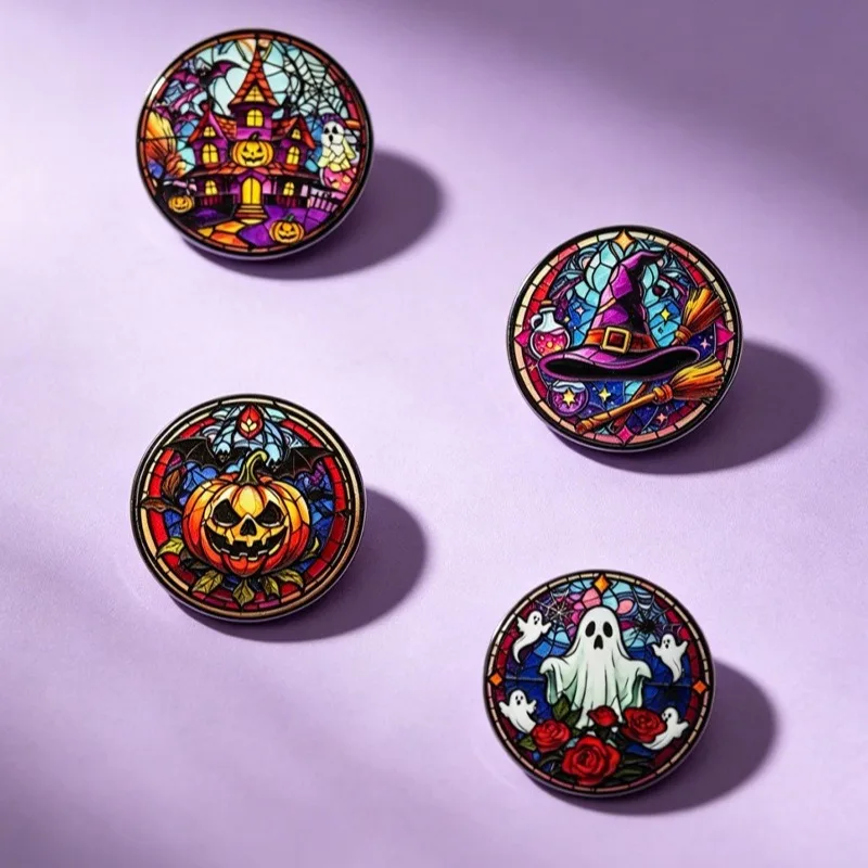 New Halloween badge pumpkin ghost witch element alloy brooch fashionable funny bag pencil case clothing accessories Toys Jewelry