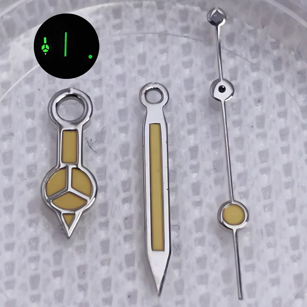 Светящийся циферблат 29 мм и светящиеся стрелки для NH34 NH35, автоматический механизм, 3 часа, циферблат, аксессуары в сборе