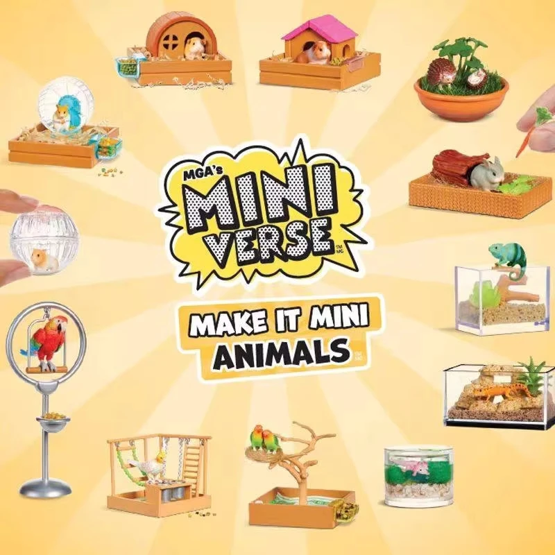 

New hot MGA Miniverse Make It Mini Animals 2 Series Blind Box Cute Mystery Box Play House Toy Decor Collection Birthday Gifts
