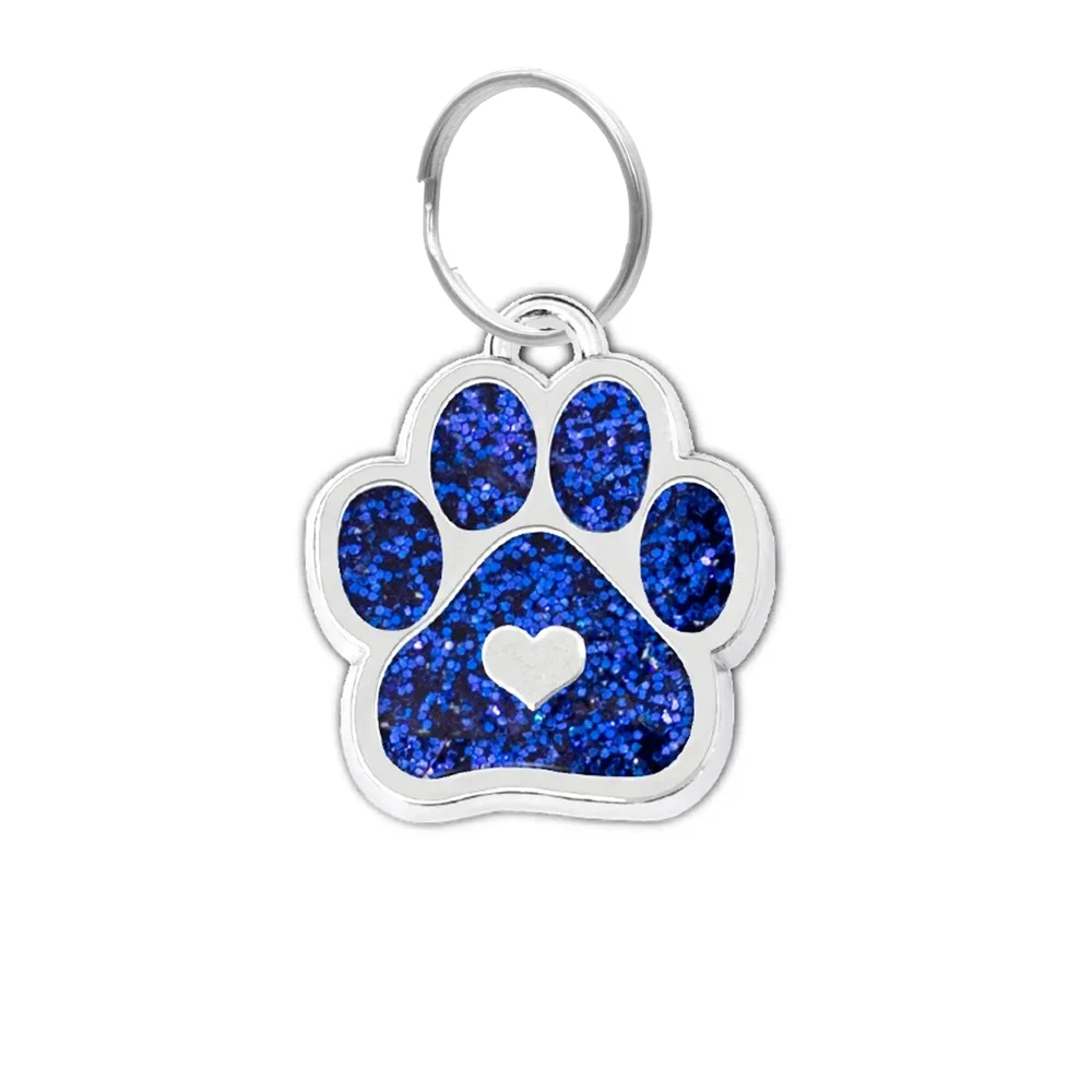 10Pcs Enamel Footprint Keychain Dog Bear Paw Print Dog Tag Paw Charms Personalised Key Chain Keyring Hang Charms ID Tags KeyRing