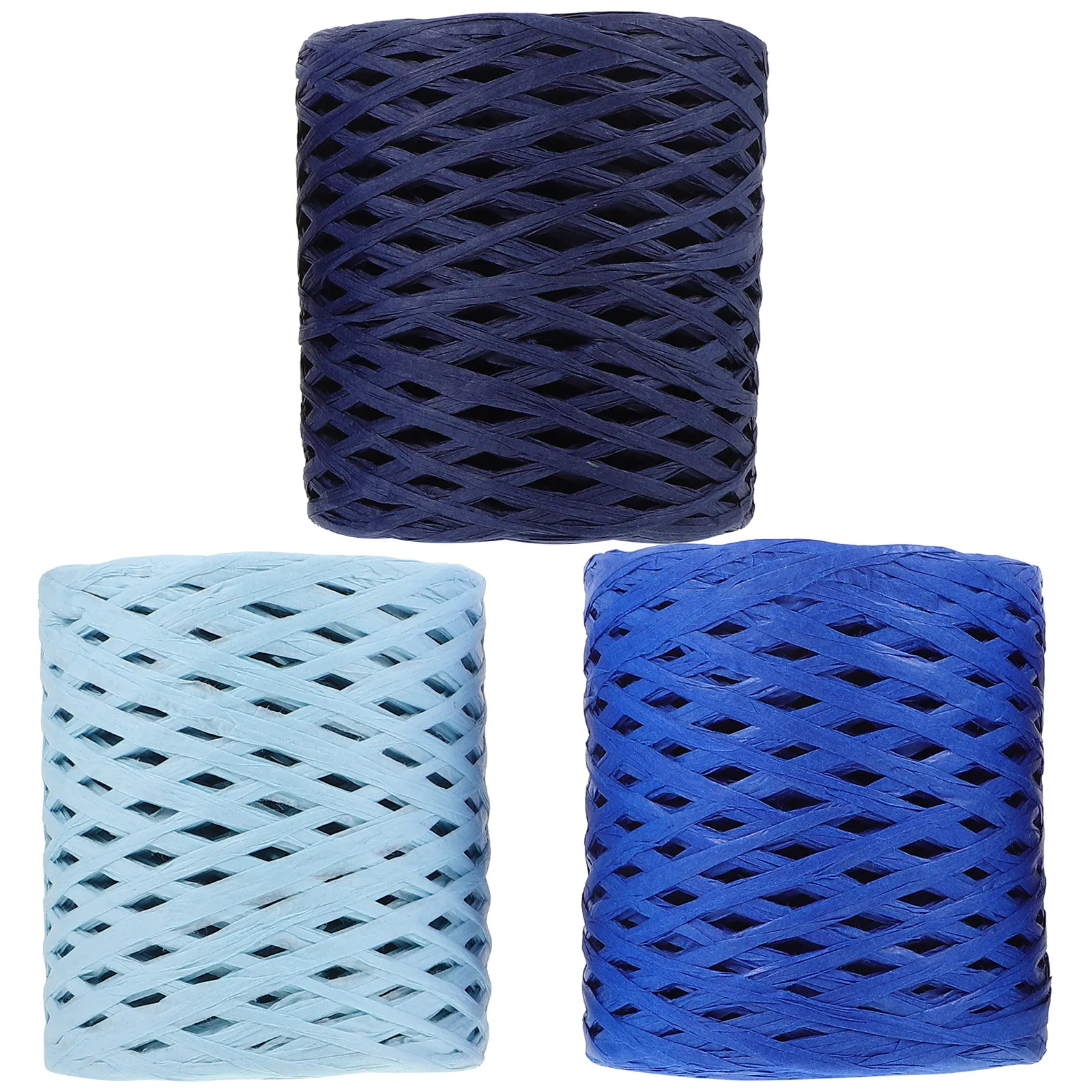 

3 рулона цветной бумажной рафии ручной работы для упаковки подарков, рождественского декора, поделок и рукоделия