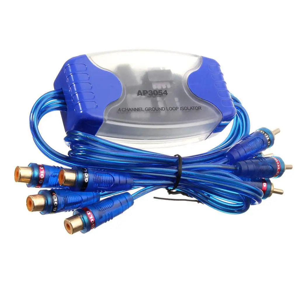 4-Channel RCA Audio Noise Filter Suppressor Ground Loop Isolator