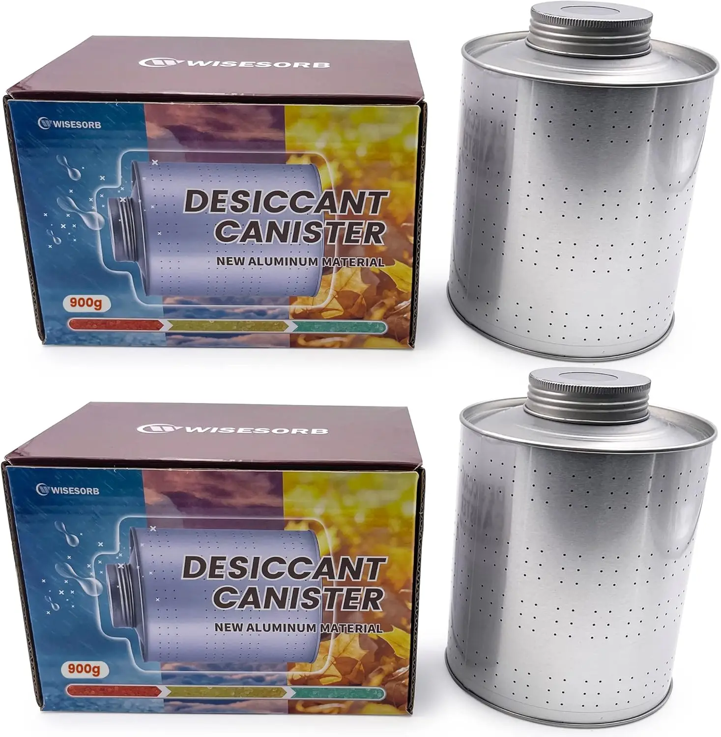 

900g 2-Pack Rechargeable Dehumidifiers for Gun Safe, Basement, Closet, Garage, Car - Moisture Absorbers