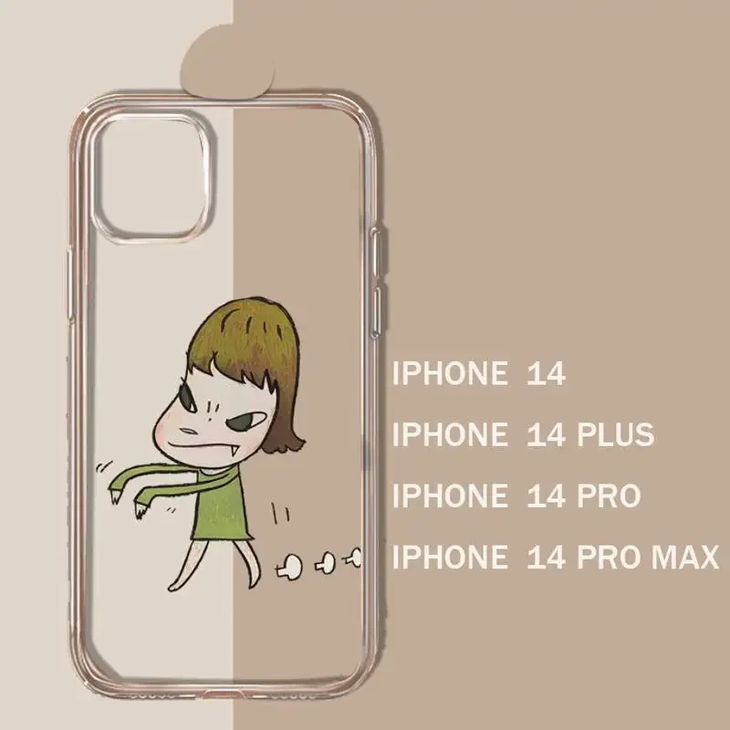 Yoshitomo Nara art painting Phone Case Transparent soft For iphone 11 13 12 14 15 pro max mini plus