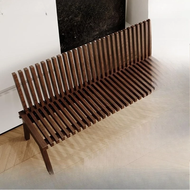 Solid wood folding bench, medieval shoe changing bench, piano solid wood restaurant bench