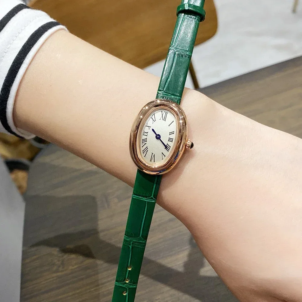 Jam Tangan Kuarsa Kulit Pria Kualitas Tinggi Reloj Hombre Seri Ultratipis Tipis untuk Wanita Baja Tahan Karat