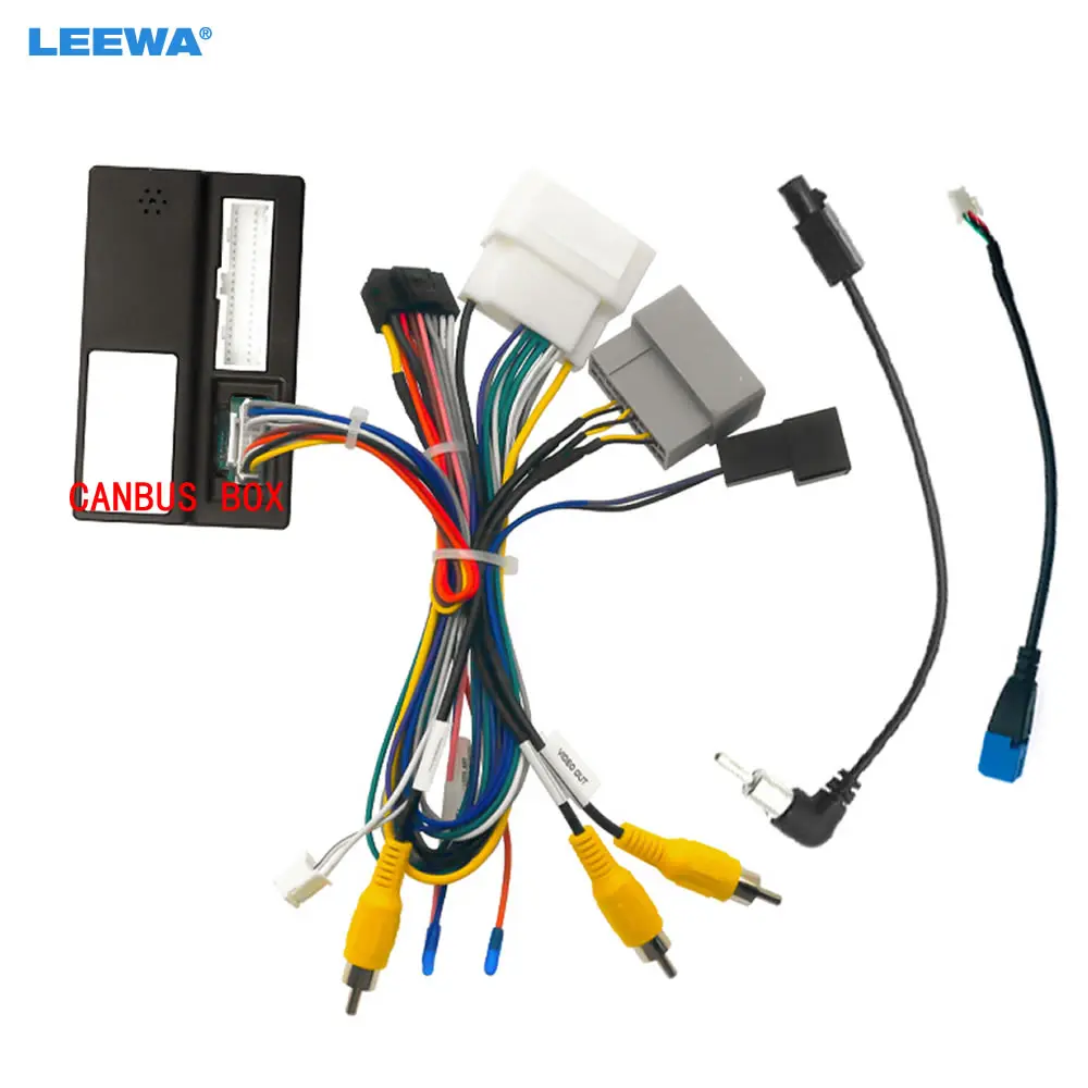 

LEEWA автомобильный 16-контактный стерео жгут проводов питания кабель Canbus для Dodge Journey (13-16) для Fait Freemont (12-14)/для Chrysler 300C