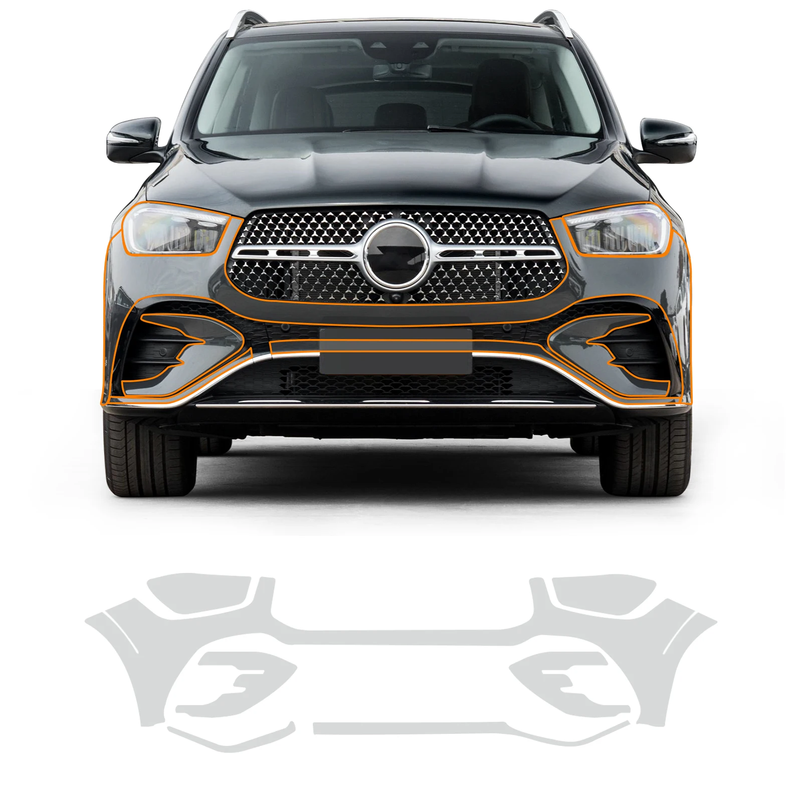 

Для Mercedes-Benz GLE SUV Luxury 2024-2025: Невидимая защитная пленка из ТПУ для автомобиля, устойчивая к царапинам, аксессуары для автозапчастей