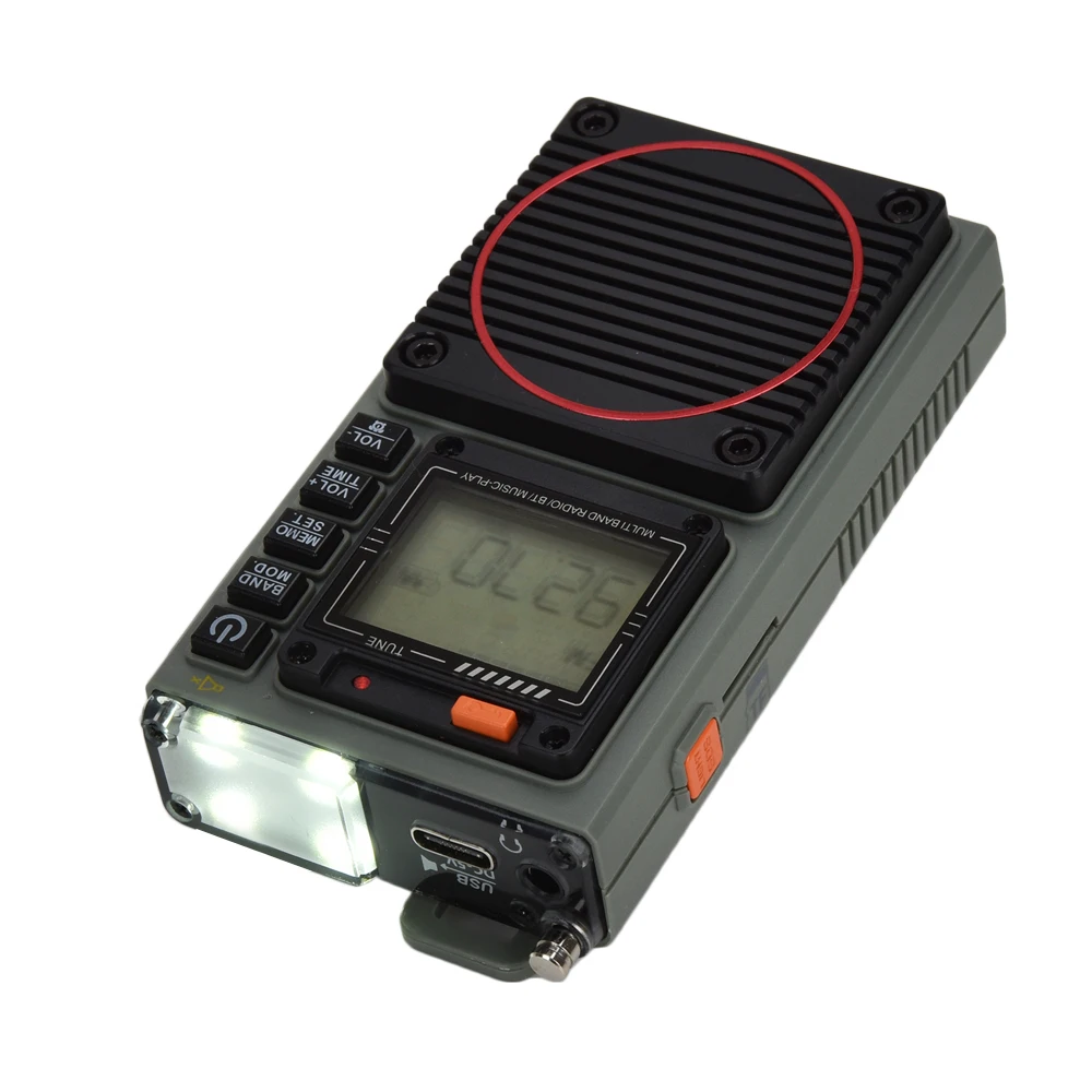 HRD787 متعددة الوظائف AM/FM/SW/WB راديو كامل النطاق تطبيق جوال راديو عن بعد محمول بلوتوث مشغل بطاقات رقمية لكبار السن