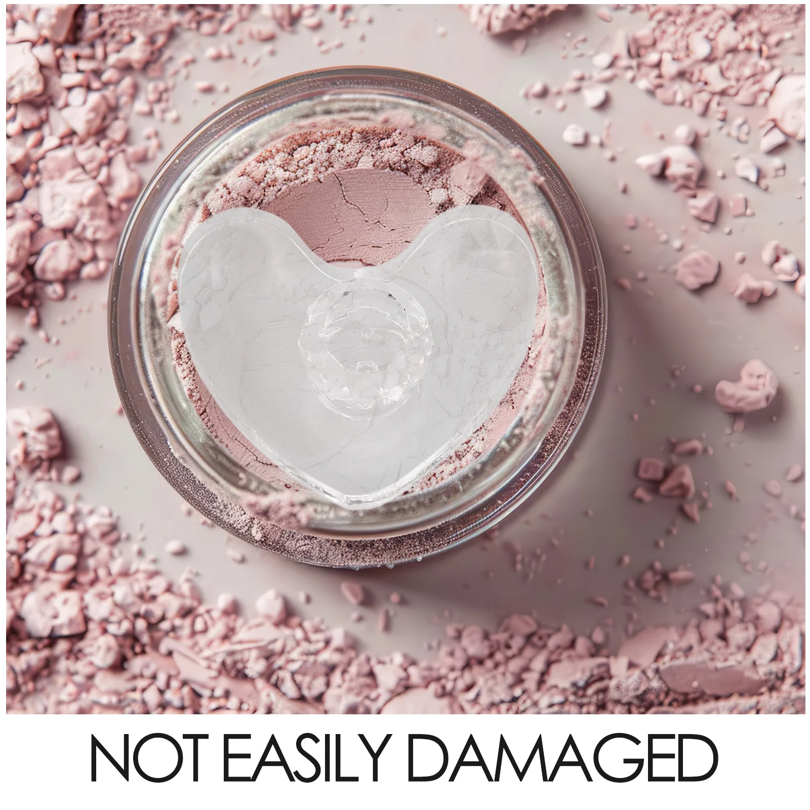 Herramienta de estampado de presión para bricolaje, forma de corazón, colorete, sombra de ojos, molde compacto, accesorio de maquillaje, dispositivo de belleza