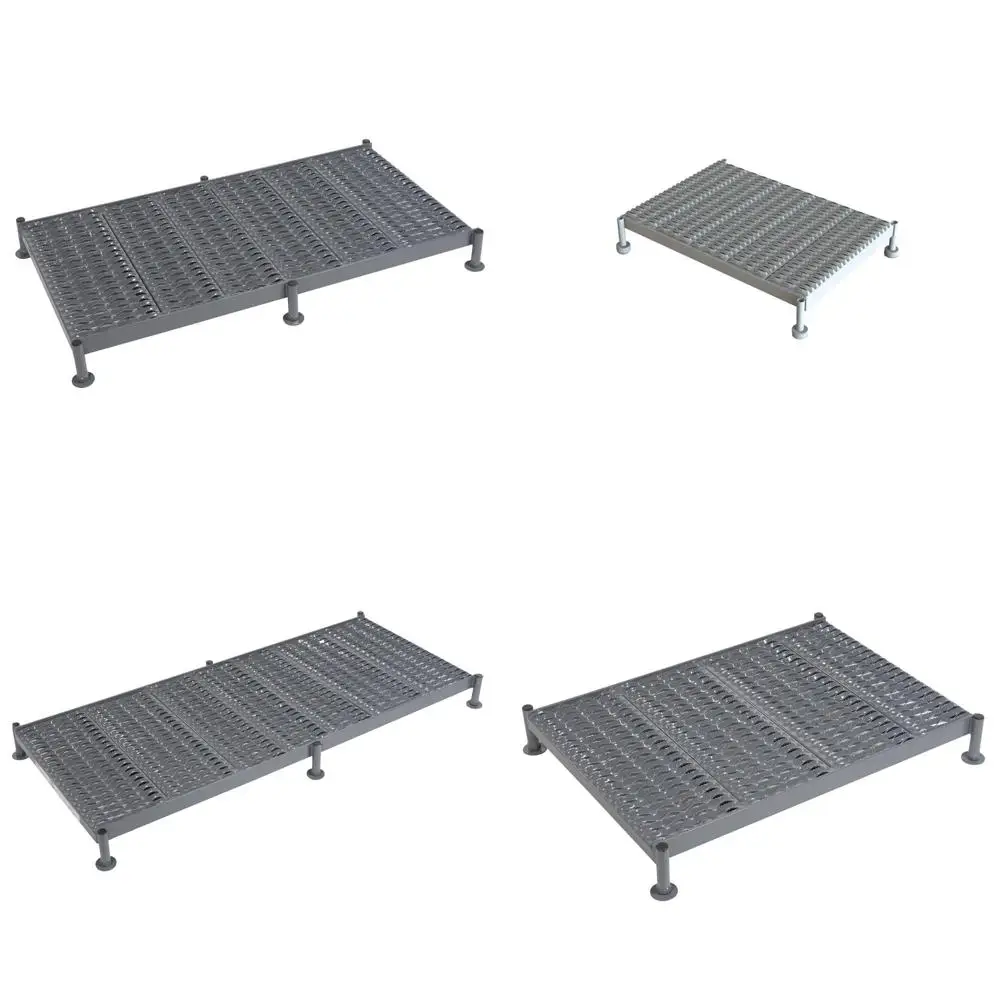 Plataforma de trabalho de aço com altura ajustável, 24x48 polegadas, faixa de 5-8 polegadas, design de suporte de aperto