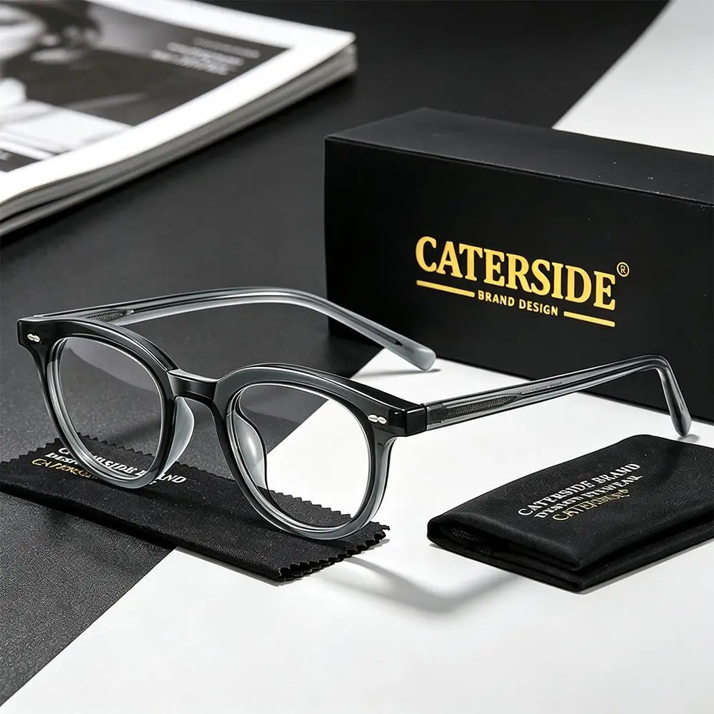 CATERSIDE Klassische Herren-Anti-Blaulicht-Brille Tr-90 Ovaler Brillenrahmen Damen Mode Computer Blaulicht-Schutzbrille – Detail 2