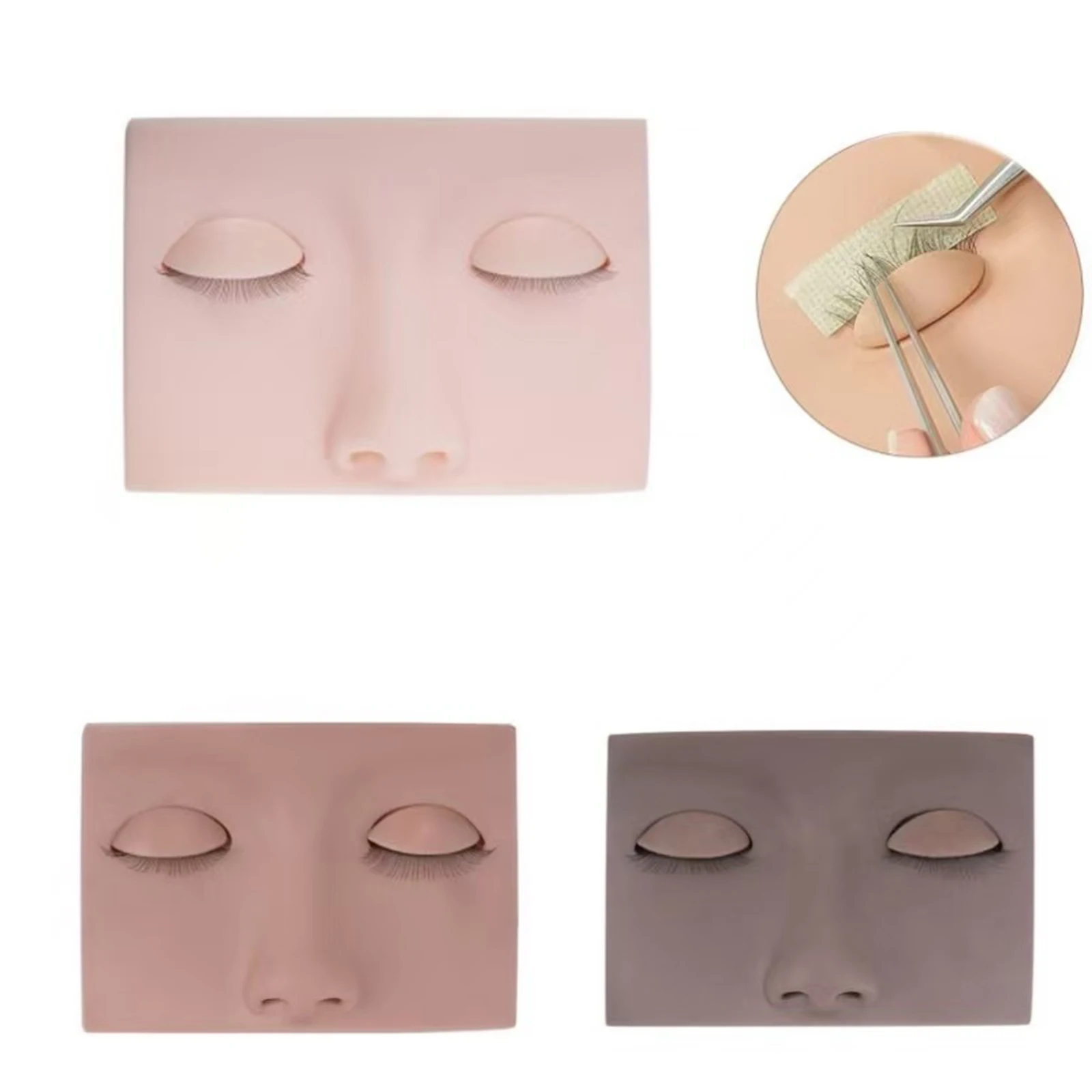 Eyelash EXTENSION Mannequin HEAD Practice อุปกรณ์แต่งหน้าแบบถอดเปลี่ยนเปลือกตา Grafting การสอนการฝึกอบรมเครื่องมือ