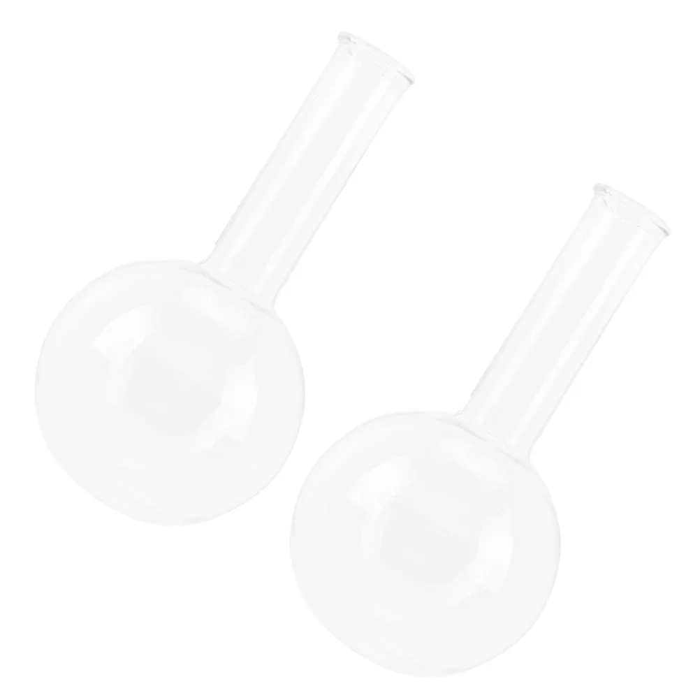 

2Pcs Round Bottom Flask Transparent Glass for Chemical Experiment Laboratory Science Study Supplies Boiling Flask