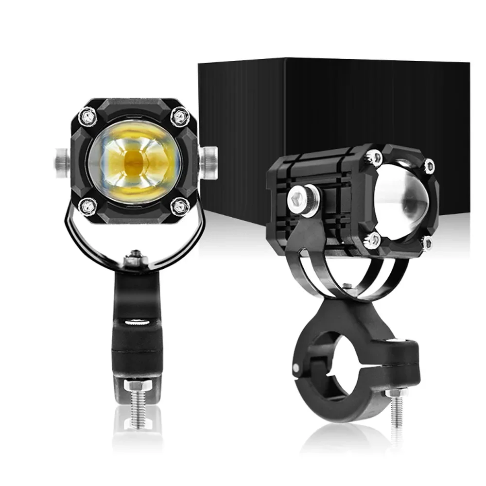 

60W Motorcycle light For Motorbike Off-road Front Auxiliary 5000lm 6000k 3000k Super Bright Mini Driving Led Lights Headlight