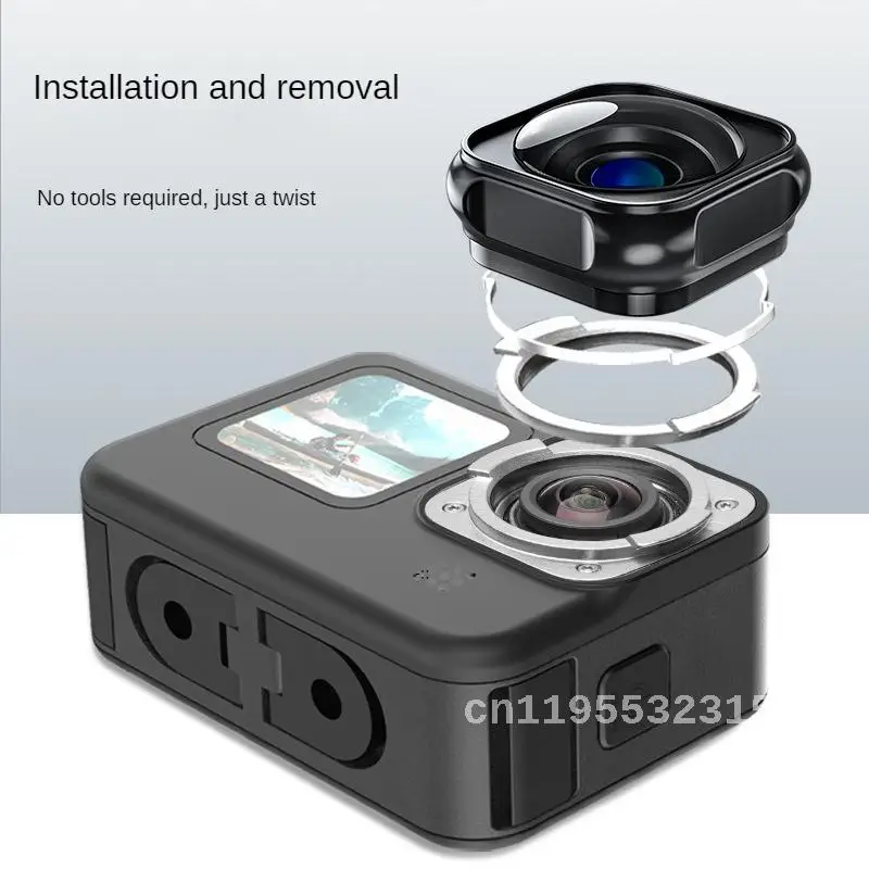 The new TELESIN is suitable for Gopro hero 9/10/11 Max lens, ultra wide angle 155 degree field of view anti shake lens