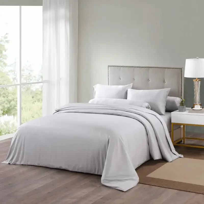 Set copripiumino in raso come seta rosa, set per ragazze Queen