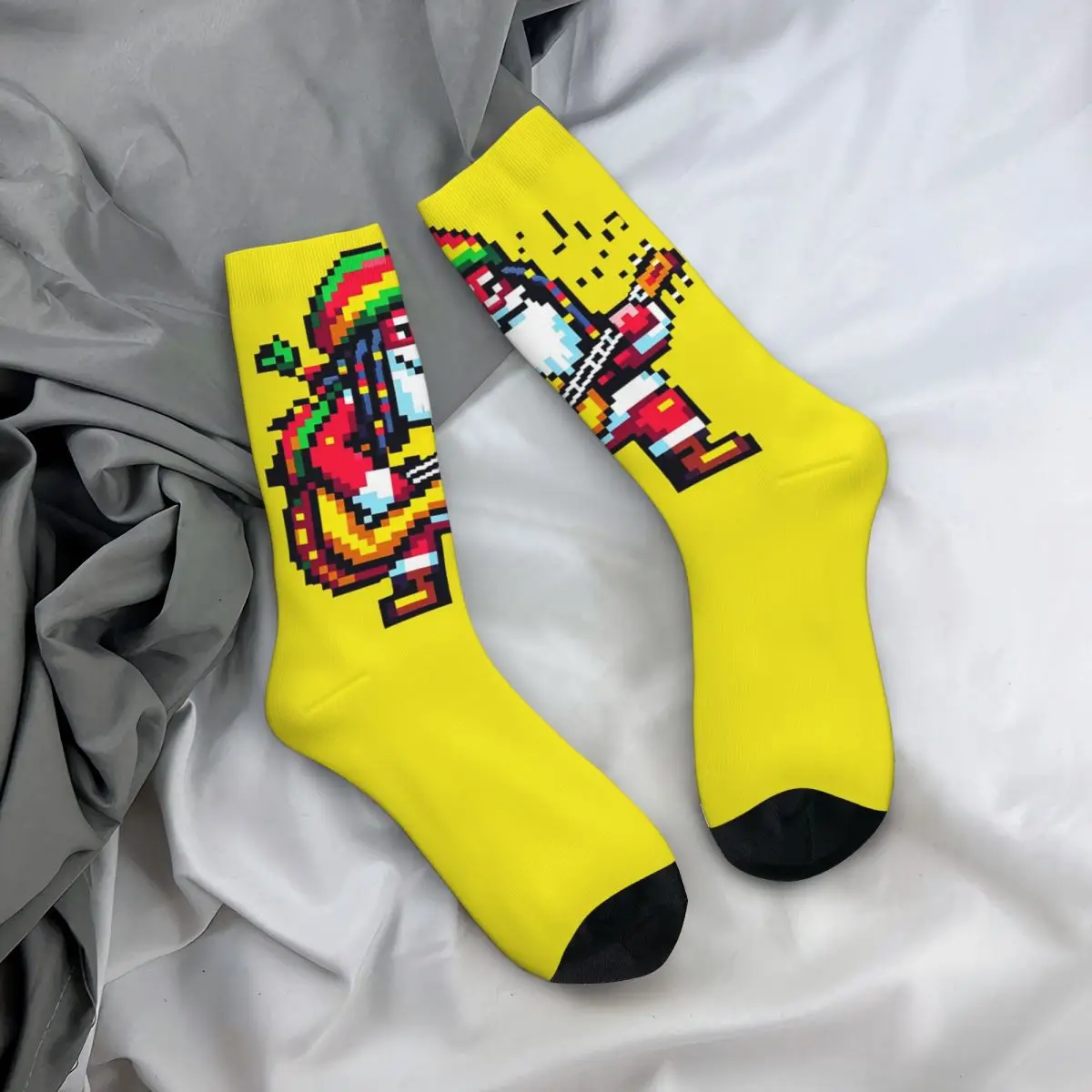 

Всесезонные чулки для экипажа в стиле регги с Санта-Клаусом - рождественские носки, повседневные длинные носки, аксессуары для мужчин и женщин, подарки