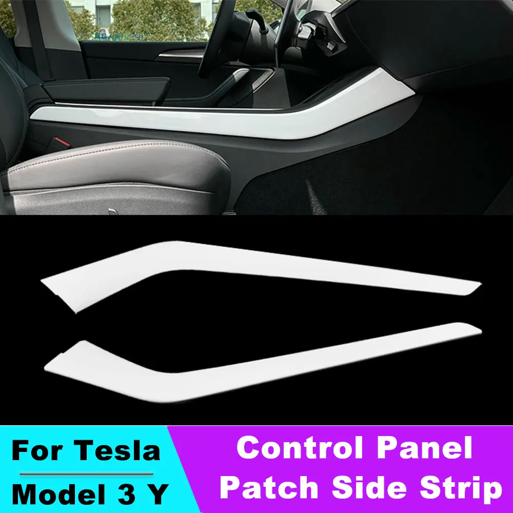Central Control Patch Side Strip Trim For Tesla Model 3 Model Y Car Interior Accessories Protective Decorative Cover