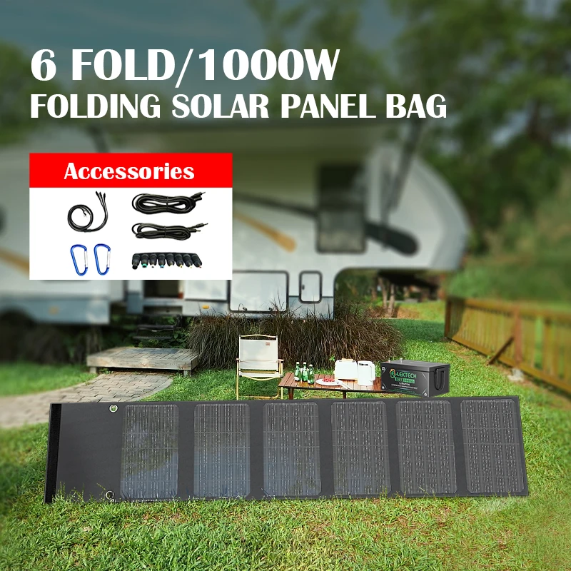 Pannello solare portatile pieghevole, caricatore solare pieghevole e impermeabile, ideale per campeggio, escursioni, viaggi in camper e come fonte di alimentazione per attività all’aperto.