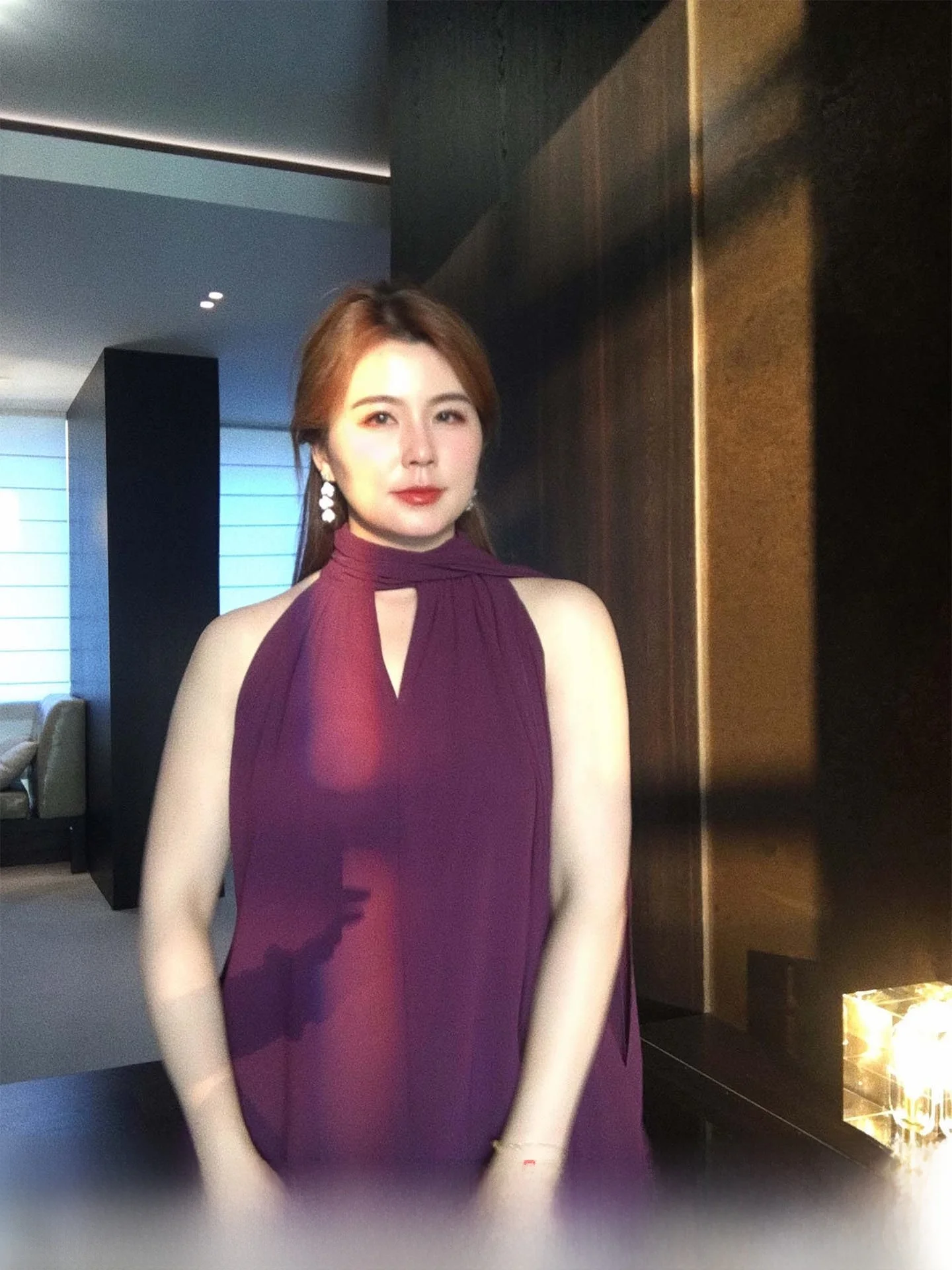 

Loose A-Line irt Purple Summer New Sle for plus Size Women Sweet Sle Bow Tie Ne Hanging Chiffon Top by ML Jie