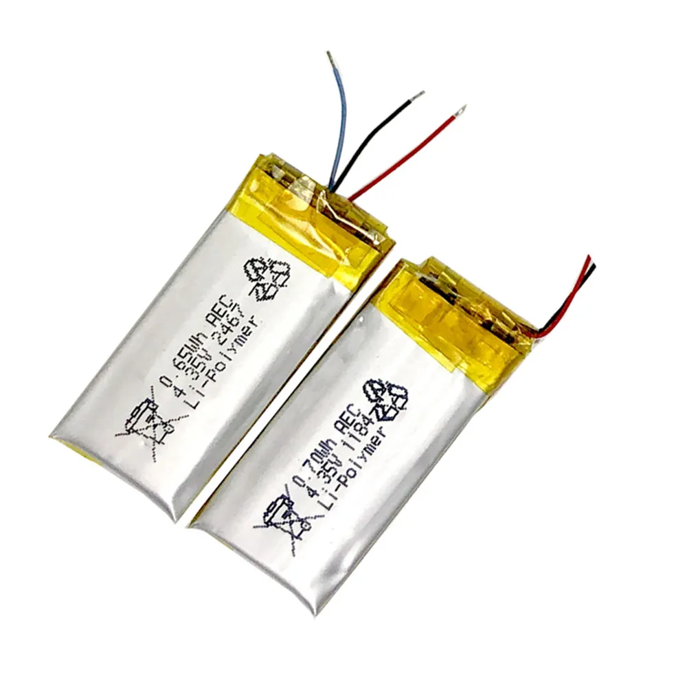 2PCS/Lot 3.8V 160mAh AEC 521129 Replacement Battery For Shokz Aeropex AS650 Bone Conduction Earphone Headset