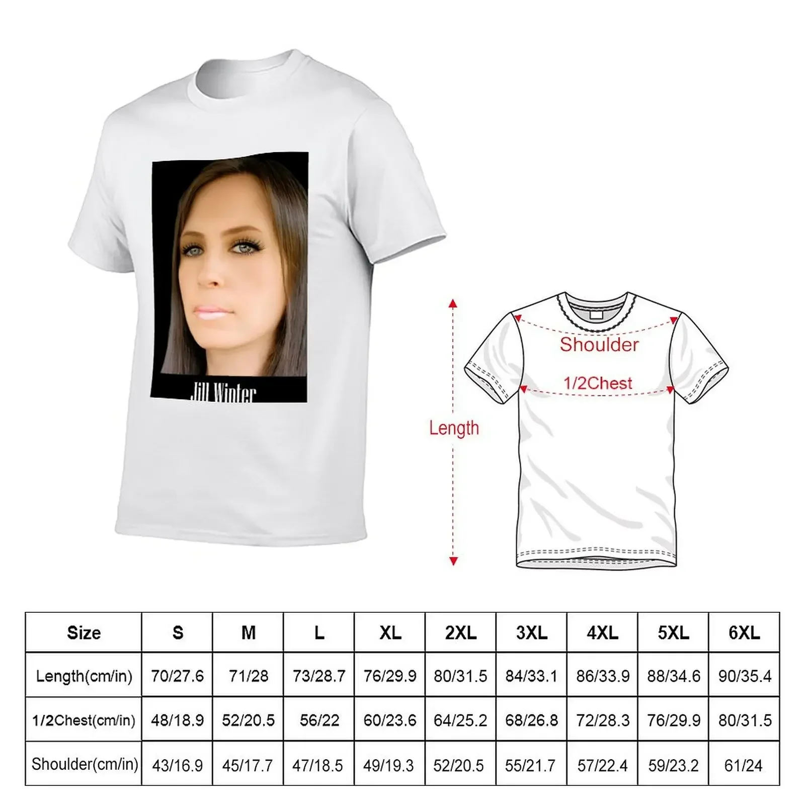 Jill Winter 'It's All In The Eyes' Head Shot T-Shirt vintage graphic tee anime tshirt cotton t shirt men