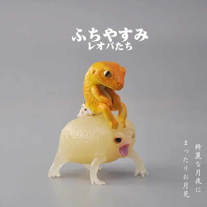 Original echte so-ta Gashapon 1/1 Mantou Frosch Action figur niedlichen Kawaii Tier Replik Reptilien Kapsel Spielzeug kreatives Geschenk