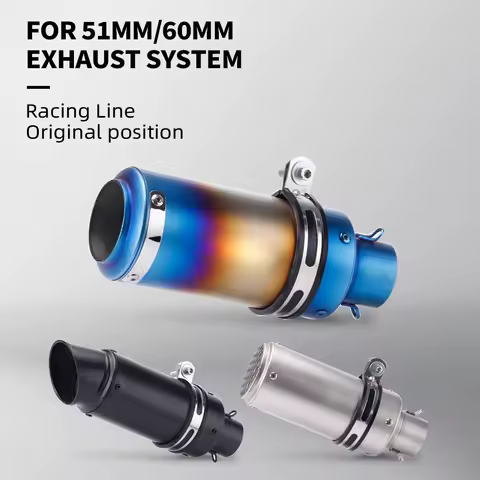 51mm Universal Motorcycle MUFFLER SILENCER Steel DB Killer-Project Z800 900 Z1000 CBR600 S1000RR MT07 MT09