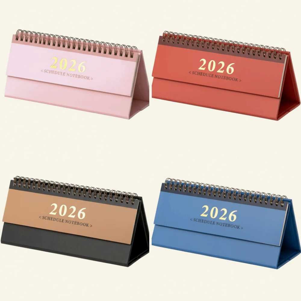 

2026 Desktop Calendar 2026 Standing Flip Calendar Spiral Binding Horizontal Layout 2026 Desktop Calendar Minimalist Design