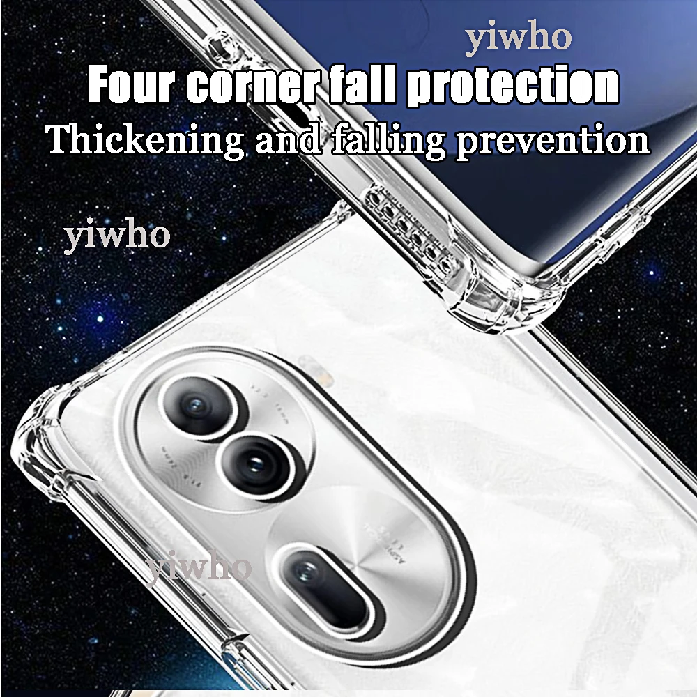 Shockproof Phone Case for Oppo Reno11 Pro Reno 11 10 Transparent Clear Silicone Soft TPU on Reno10 Pro 11Pro 10Pro Back Cover